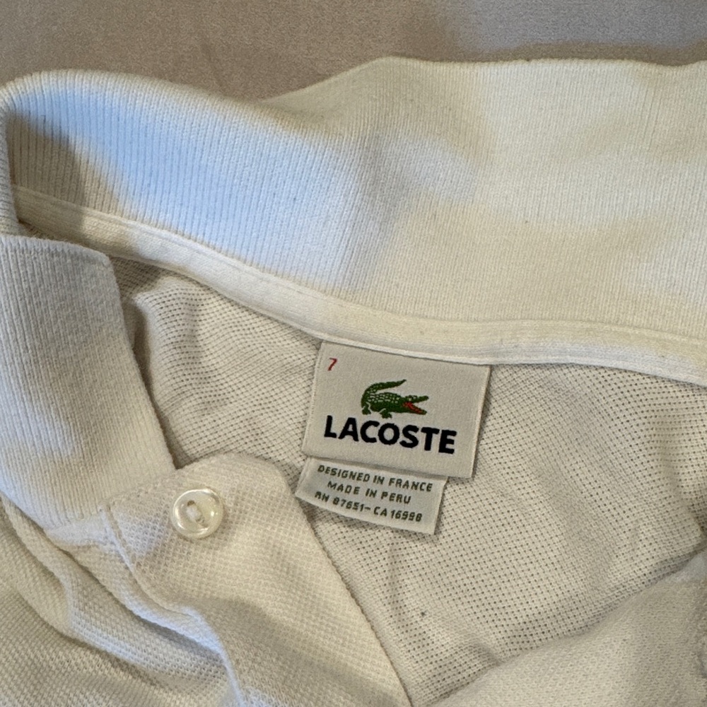 Lacoste Men's Polo Shirt in White - Picture 2 of 2